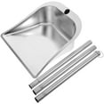 thumbnail image 1 of Raindrops Long Handle Dustpan Metal Silver 1Pcs Kitchen Use, 1 of 7