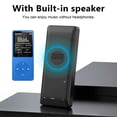 thumbnail image 4 of Wisewang Lecteur MP3 Écran d'Enregistrement Lecteurs Multimédia Sans Perte Portable Sports Course Marche Lecture de Musique avec Microphone Bleu, 4 of 6