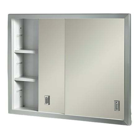 Jensen B703850 24 x 19 in. 2 Door Contempora Medicine Cabinet with Steel, Basic White