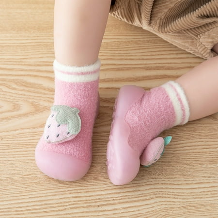 

TOWED22 Baby Sock Shoes Boys Girls Animal Cartoon Socks Shoes Toddler WarmThe Floor Socks Non Slip Prewalker Shoes B