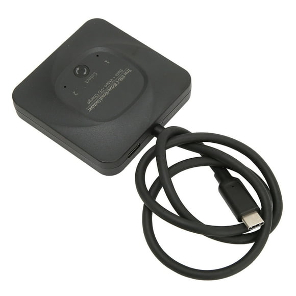 HD USB Switcher, USB C Switcher 8K 60Hz One Button Switch Bi Direction with Power Indicator for Computers
