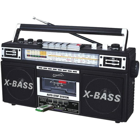 Supersonic Retro 4 Band Radio and Cassette Player