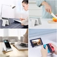thumbnail image 6 of Cell Phone Stand for Desk Foldable, Desk Phone Holder Stand for Office Kitchen Travel, Mobile Phone Stand for Tablet Stand Phone Dock Cradle Compatible with iPad Switch, All Smartphone (White), 6 of 9