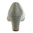 thumbnail image 4 of Badgley Mischka Girls Heel Dress Shoes. (Little Kids Big Kids), Silver, 3, 4 of 7