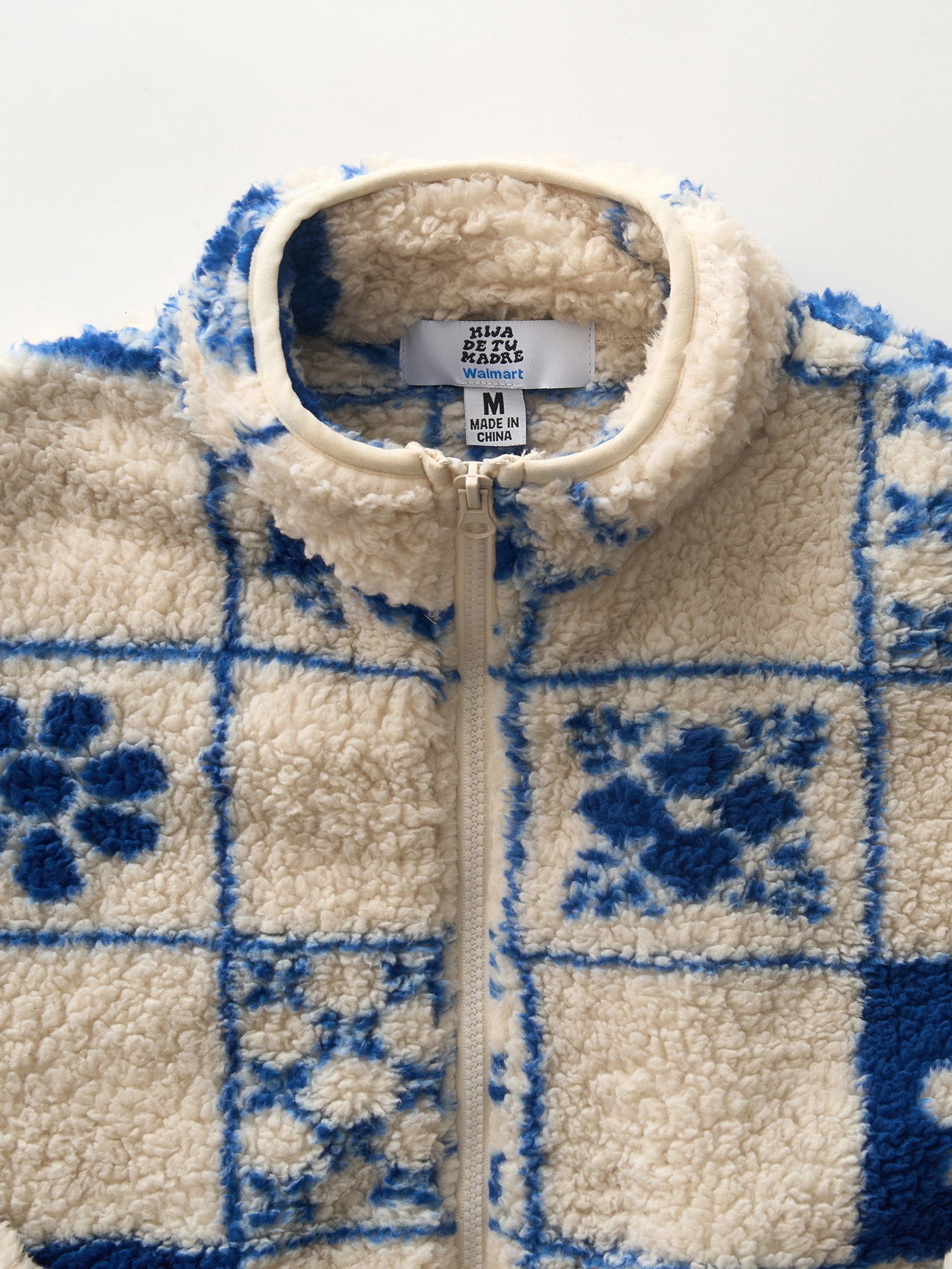 Hija De Tu Madre, Unisex Graphic Zip-Up Jacket, Azulejo, Sizes XS-3XL