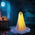 thumbnail image 3 of LHNFT Halloween Ghost Outdoor Decorations with Remote, 6.8ft Standing Light up Ghost Kit, Lighted Spooky Ghost with Witch Hat, Easy to Assemble Ghost Decorations for Front Porch Yard, 3 of 3