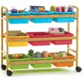 thumbnail image 2 of Copernicus Bamboo Book Brower Cart with Nine Tubs, 2 of 3