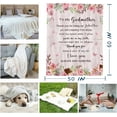 thumbnail image 4 of Godmother Gifts Blanket - Godmother Gifts from Godchild 60"X 50" Throw Blankets - Christian Gifts for Godmother - Baptism Gifts for Godmother Ideas, 4 of 6