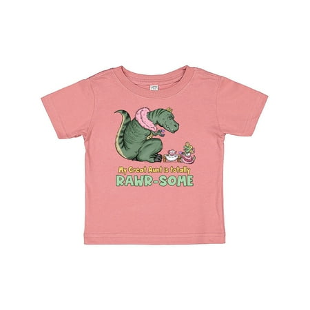 

Inktastic My Great Aunt Is Totally Rawr-Some Tea Rex Party Gift Baby Boy or Baby Girl T-Shirt