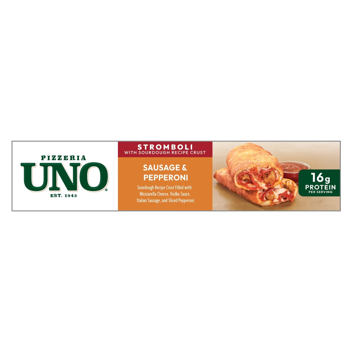 Pizzeria Uno Sausage and Pepperoni Sourdough Recipe Stromboli 5 oz, 2 Pack