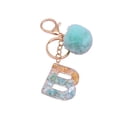 thumbnail image 5 of ievspot 1 Pcs Letter Pendant Plush Ball Alphabet Initial Letter Keychain Key Ring with Fur Ball Pom Charm Decoration, 5 of 8