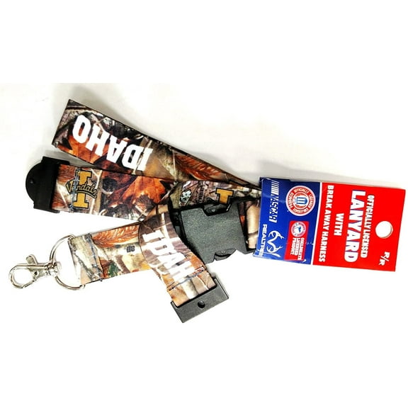 University of Idaho Vandals Camo Lanyard Keychain Double Sided Breakaway Safety Design Adult 18 Inch