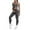 Grey, variant on GJSYRH Workout Sets for Women Two Piece Outfits Seamless High Waist Leggings Yoga Crop Tops Athletic Sports Gym Sets