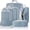 LakeBlue and Grey, variant on Compression Packing Cubes, 5 Set Packing Cubes for Travel Compression, Lightweight Compressible Package Organizer for Carry On and Suitcases, Light Grey