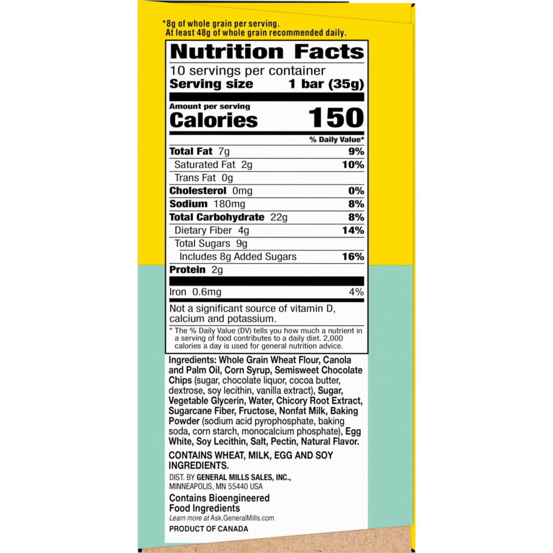 (6 pack) Nature Valley Soft Baked Muffin Bars, Chocolate Chip, Snack Bars, 10 Bars, 12.4 oz