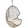 thumbnail image 1 of Sunnydaze Chaise Balançoire Oeuf Suspendue en Osier de Résine pour Patio Danielle avec Coussin et Appuie-Tête - Beige - 2 Pcs, 1 of 7