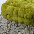 thumbnail image 5 of Home Soft Things Fox Faux Fur Pouf Stool Ottoman - Green Moss - 17x17x17", 5 of 7