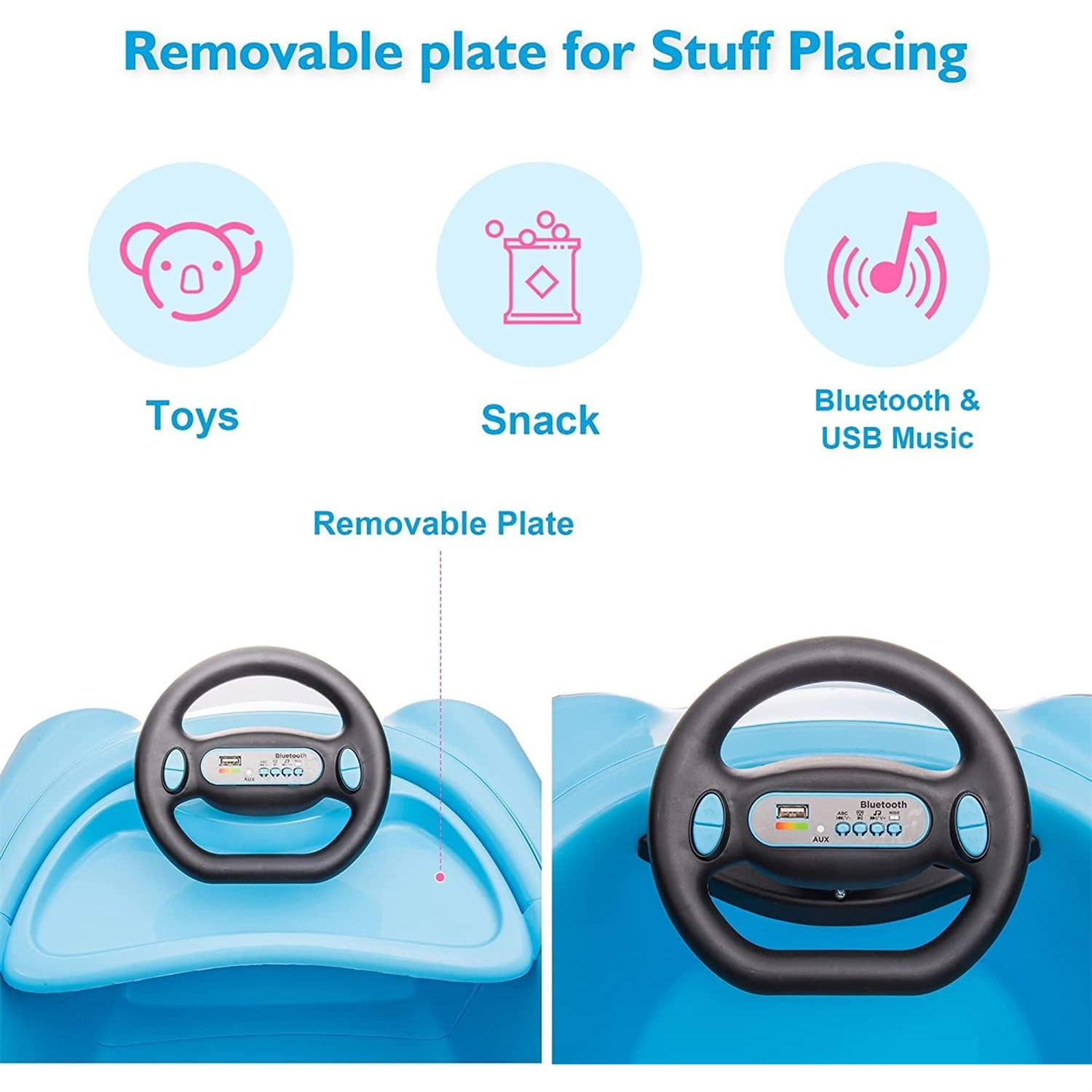 CIPACHO Ride On Bumper Car for Kids, 12V Electric Vehicle Ride on Toys with Remote Control, Colorful Flashing Lights, Battery Powered, with Pushrod Dinner Plate USB, Blue CIPACHO Ride On Bumper Car for Kids, 12V Electric Vehicle Ride on Toys with Remote Control, Colorful Flashing Lights, Battery Powered, with Pushrod Dinner Plate USB, Blue