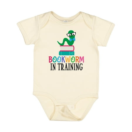 

Inktastic Bookworm in Training Reading Boys or Girls Baby Bodysuit