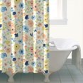 thumbnail image 4 of Pioneer Flower Floral Print Pattern Shower Curtain 72"x84", Bathroom Decorative Shower Curtain Set with 12 Hooks, Waterproof Washable, 4 of 6