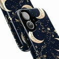 thumbnail image 3 of Celestial Moon & Stars Phone Case – Midnight Blue with Gold Floral Constellations Phone Cover for iPhone 16 15 14 13 12 11 Pro Max, 3 of 6