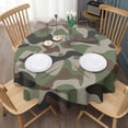 thumbnail image 3 of Camouflage Round Tablecloth 60x60in(153x153cm) – Waterproof Polyester Table Cover with Full Print Design, Wrinkle Resistant & Washable for Kitchen Dining Party Decor, 3 of 6