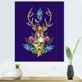 thumbnail image 1 of Designart Cute Christmas Deer Portrait Modern & Contemporary Canvas Wall Art, 1 of 4