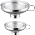 thumbnail image 1 of 2 Pack Canning Funnels, Stainless Steel Jam Funnels, Wide Mouth Funnel, Kitchen, 1 of 5