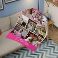 thumbnail image 3 of Custom Blanket with Photo Texts Personalized Blankets and Throws Customized Happy Birthday Gifts for Women Men Dad Mom Wife Husband Grandma Grandpa Sister Daughter Son Best Friend Blankets, 3 of 5