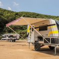 thumbnail image 2 of ALEKO 8'X8' Retractable RV/Patio Awning, Burgundy Fade Color, 2 of 7
