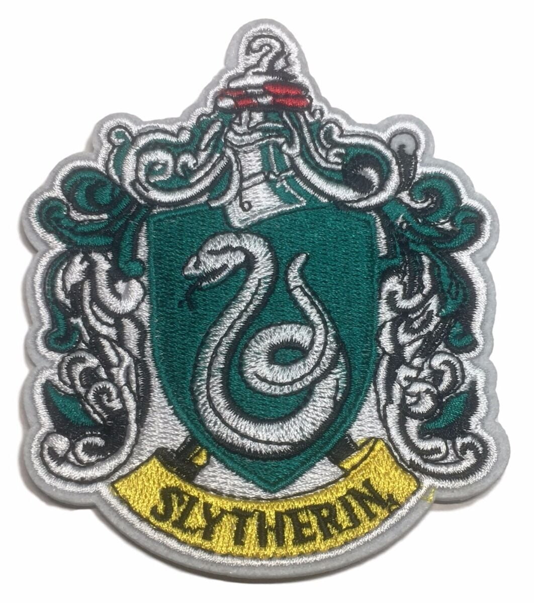 US Seller Harry Potter SLYTHERIN Hogwarts Embroidered Patch Sew  Iron On 1537