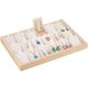 thumbnail image 1 of Organizador de bandejas apilables para joyas, 18 compartimentos, caja de terciopelo para exhibir joyas, expositor de joyas, cajón divisor para joyas., 1 of 9