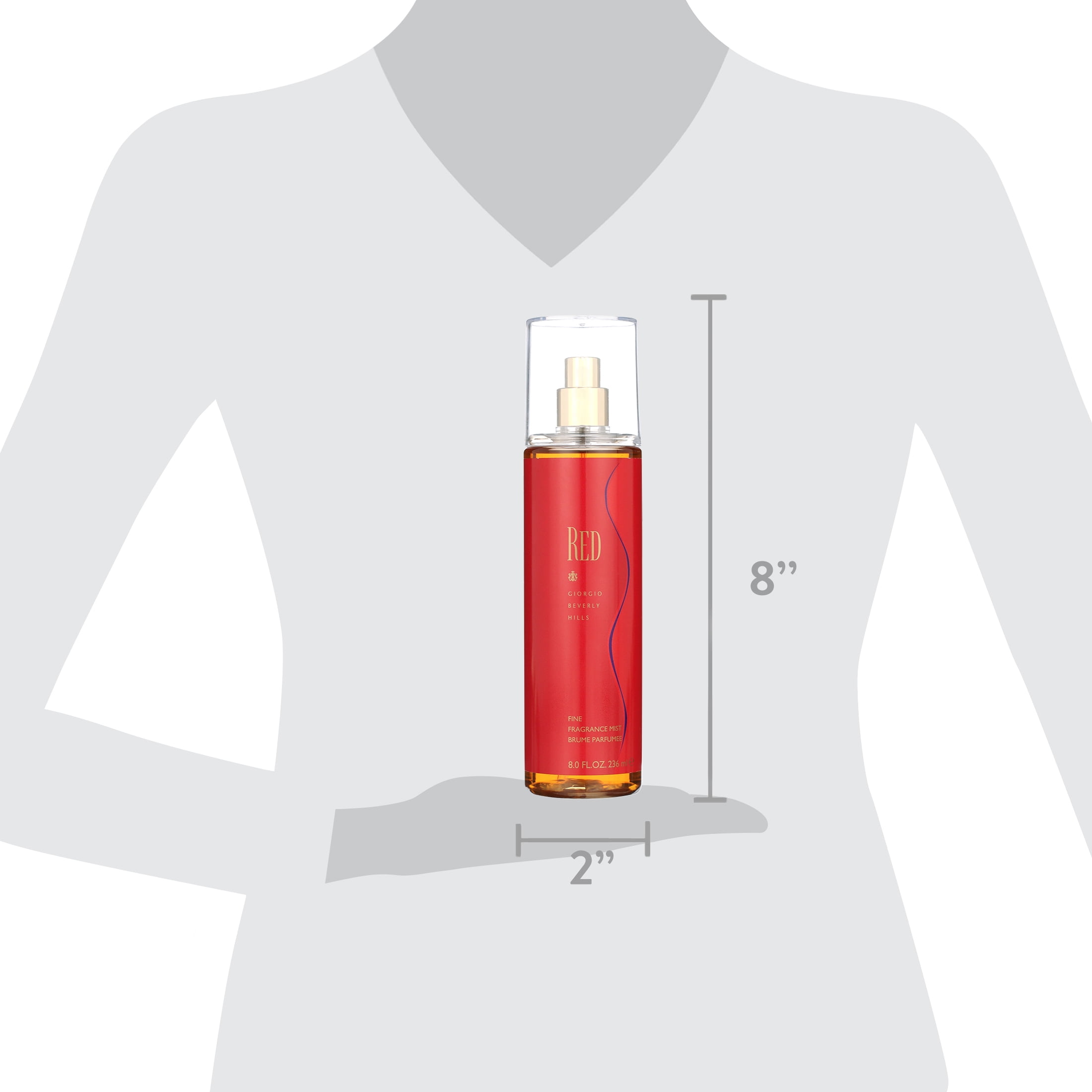 Red Fragrance Mist By Giorgio Beverly Hills - 8 oz Red Fragrance Mist By Giorgio Beverly Hills - 8 oz