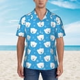 thumbnail image 2 of Balery Cute Polar Bear Camisas hawaianas de manga corta para hombre, camisas playeras de corte holgado, camisas de vacaciones con botones,Small, 2 of 7