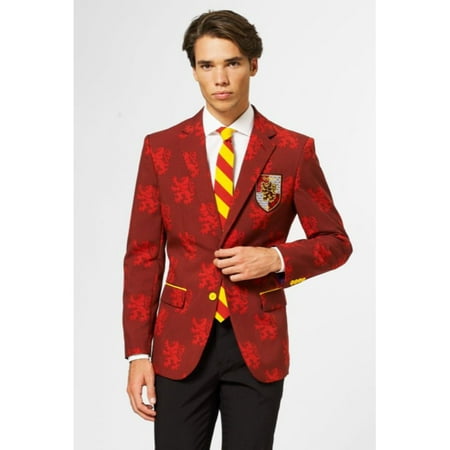 Red and Black Harry Potter Themed Men Adult Gryffindor Suit - Small