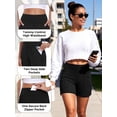 thumbnail image 3 of NELEUS Womens Workout Shorts Wide Leg Yoga Shorts for Women Casual Summer Athletic Short with Pockets,Black,US Size XL, 3 of 11