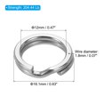 thumbnail image 2 of Unique Bargains , 0.63 x 0.47' Fishing Split Rings Fishing Swivel Stainless Steel Rings with Double Flattened Connectors,100 PACK, 2 of 6