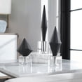 thumbnail image 4 of Uttermost Alize Stone and Crystal Sculptures in Elegant Black (Set of 3), 4 of 5