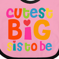 thumbnail image 4 of Inktastic Cutest Big Sis To Be Girls Baby Bib, 4 of 4