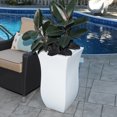 thumbnail image 4 of Mayne Valencia 16" x 16" x 30" Tall Square White Plastic Planter, 4 of 7