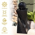 thumbnail image 5 of Sunnydaze Black Ball Solar Outdoor Water Fountain, 5 of 11