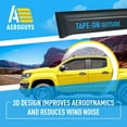 thumbnail image 6 of AEROGUYS Extra Durable Window Deflectors Tape-On Window Visors Rain Guards Fit for Chevrolet (Chevy) Colorado 2015-2022 Crew Cab, Wind Vent for Shades, Exterior Car Accessories - 4 pcs. AG0886, 6 of 9