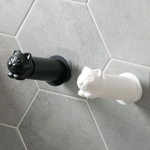 Phenofice Space-Saving White Plastic Wall-Mounted Toilet Paper Holder, Strong and Safe
