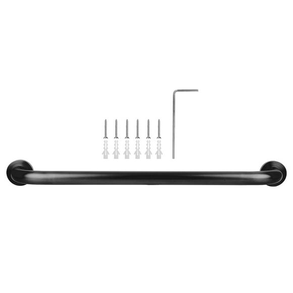 Stability Bathtub Hand Bar, Bathtub Rail, 220.5lb Load Black Space Aluminum Handicap For Elderly