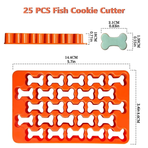 Cookie Cutter Novelty Cookie Cutters Kids baking activities 25 Cavity Mini Dog Bone Cookie Cutter Mini Plastic Bone Cutter For Tiny Bone Shaped Foods Cookies