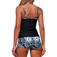 thumbnail image 3 of Qingpeng Womens 2 Piece Tankini Set Swim Beach Outfits Print Casual Holiday Boyshort Bikini Swimsuit for Summer, 3 of 5
