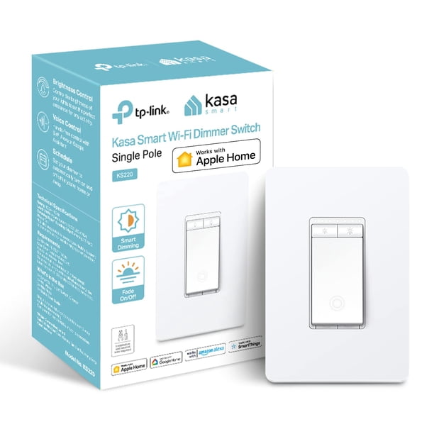Interruptor de intensidad inteligente Kasa KS220 Apple HomeKit Wi-Fi