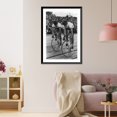thumbnail image 3 of Historic Framed Print, Olympiasieger Toni Merkens und der Amerikaner Sellinger beim Start zum Ausscheidungslauf des 1000-Meter-Malfahrens, 17-7/8" x 21-7/8", 3 of 9