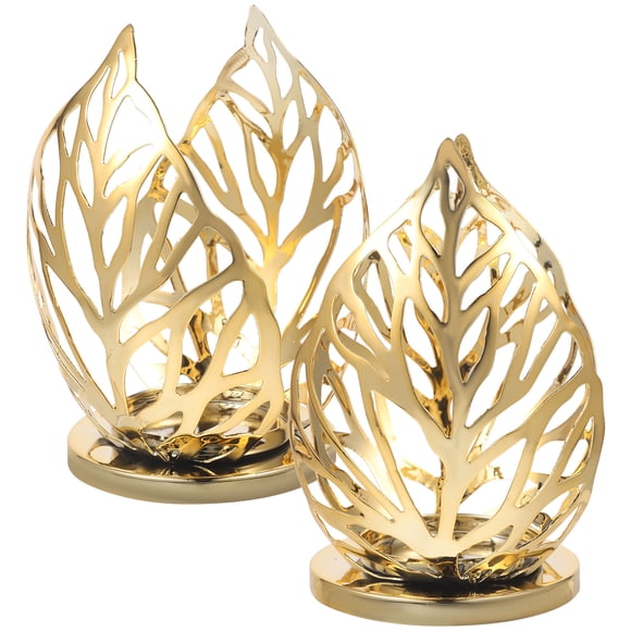 2 candelabros de metal retro para mesa de comedor, de hierro