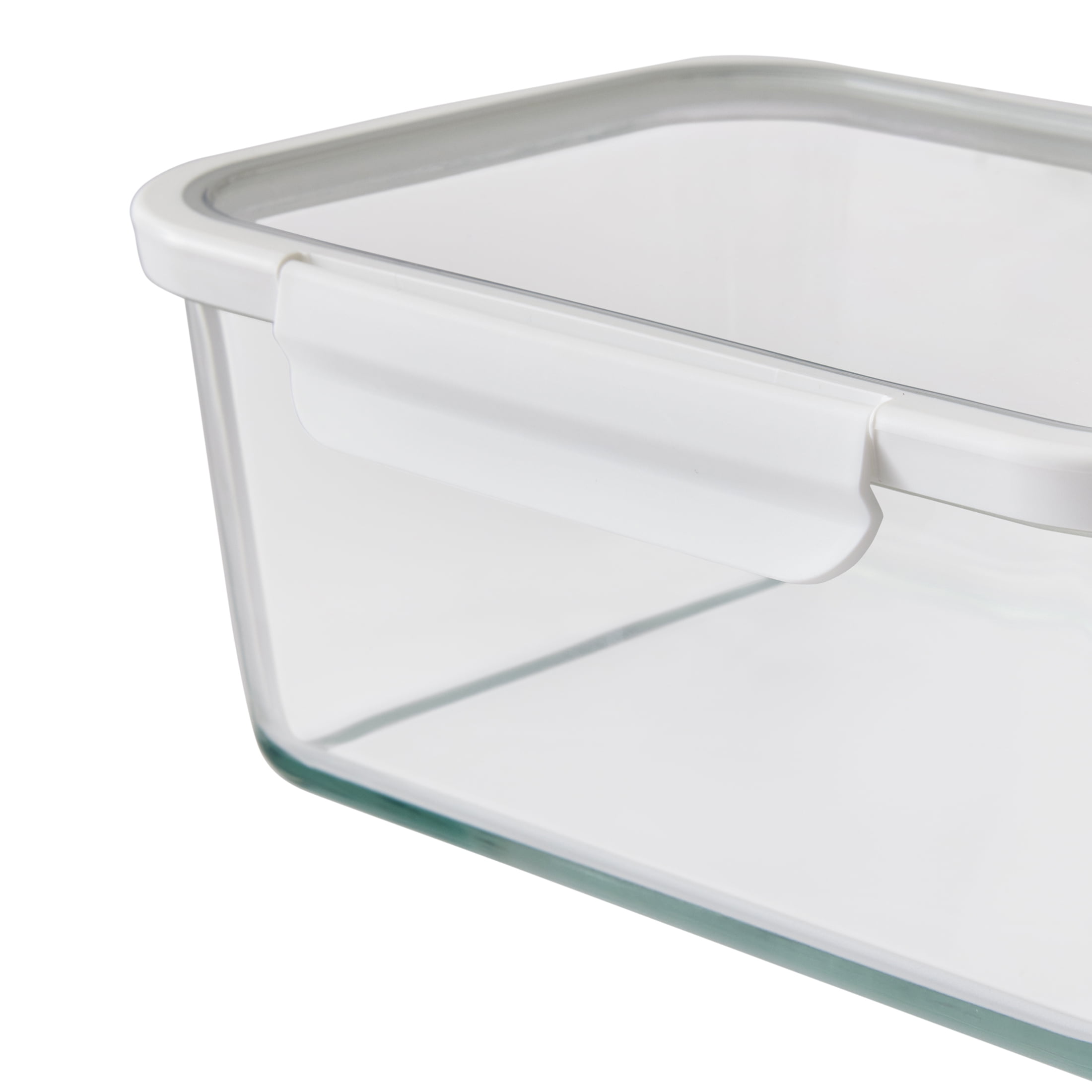 Better Homes & Gardens 14Cup Rectangle Glass Food Storage Container with Tritan Lid. Set of 1, 2 Pieces, Well Suited to Refrigerator Organization
